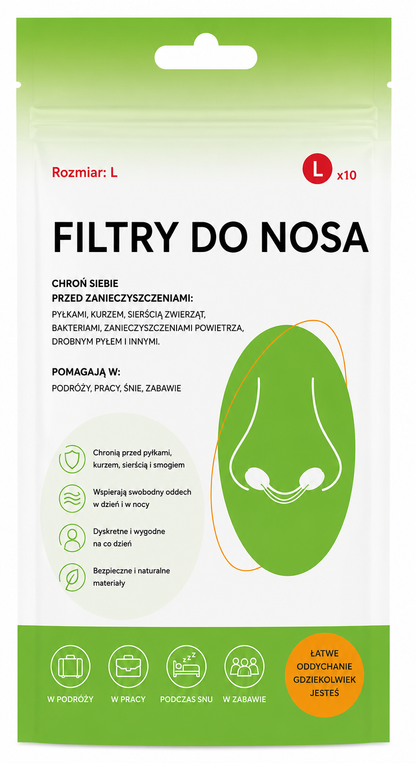 NOSIVO™ – Filtry do nosa – Czystszy oddech. Większy komfort. Oddychaj swobodnie każdego dnia.