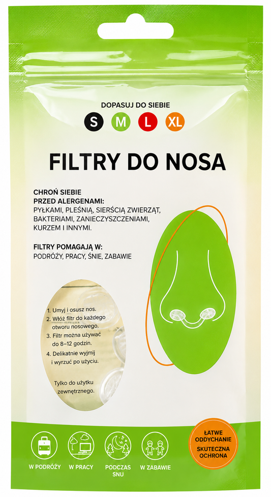 NOSIVO™ – Filtry do nosa – Czystszy oddech. Większy komfort. Oddychaj swobodnie każdego dnia.