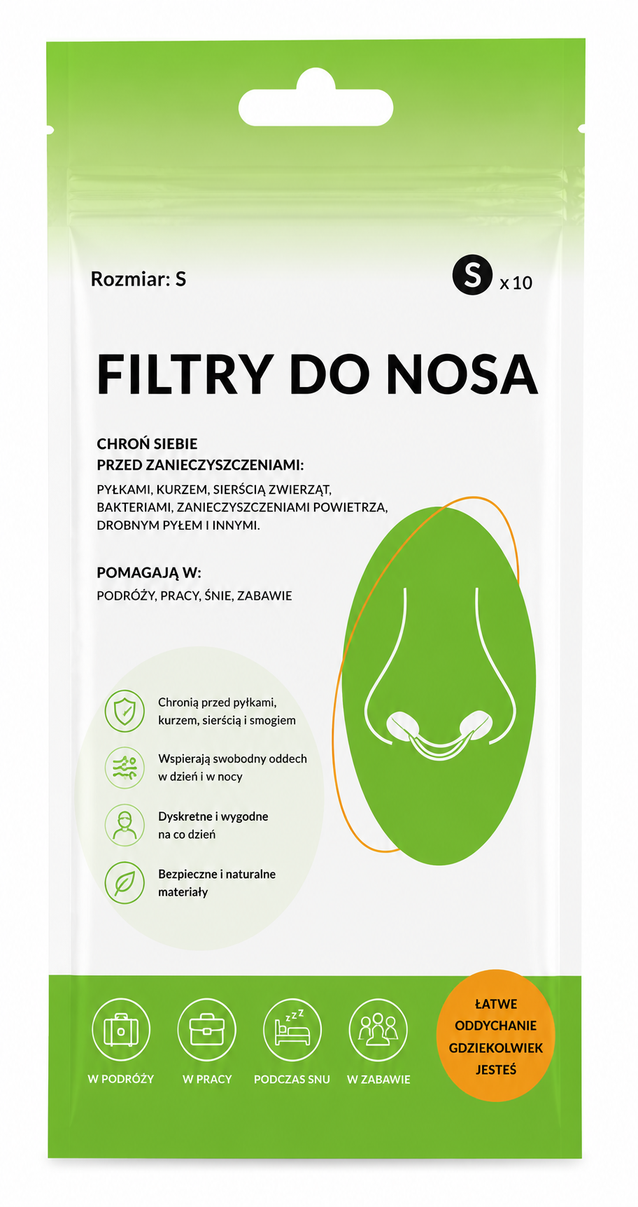 NOSIVO™ – Filtry do nosa – Czystszy oddech. Większy komfort. Oddychaj swobodnie każdego dnia.