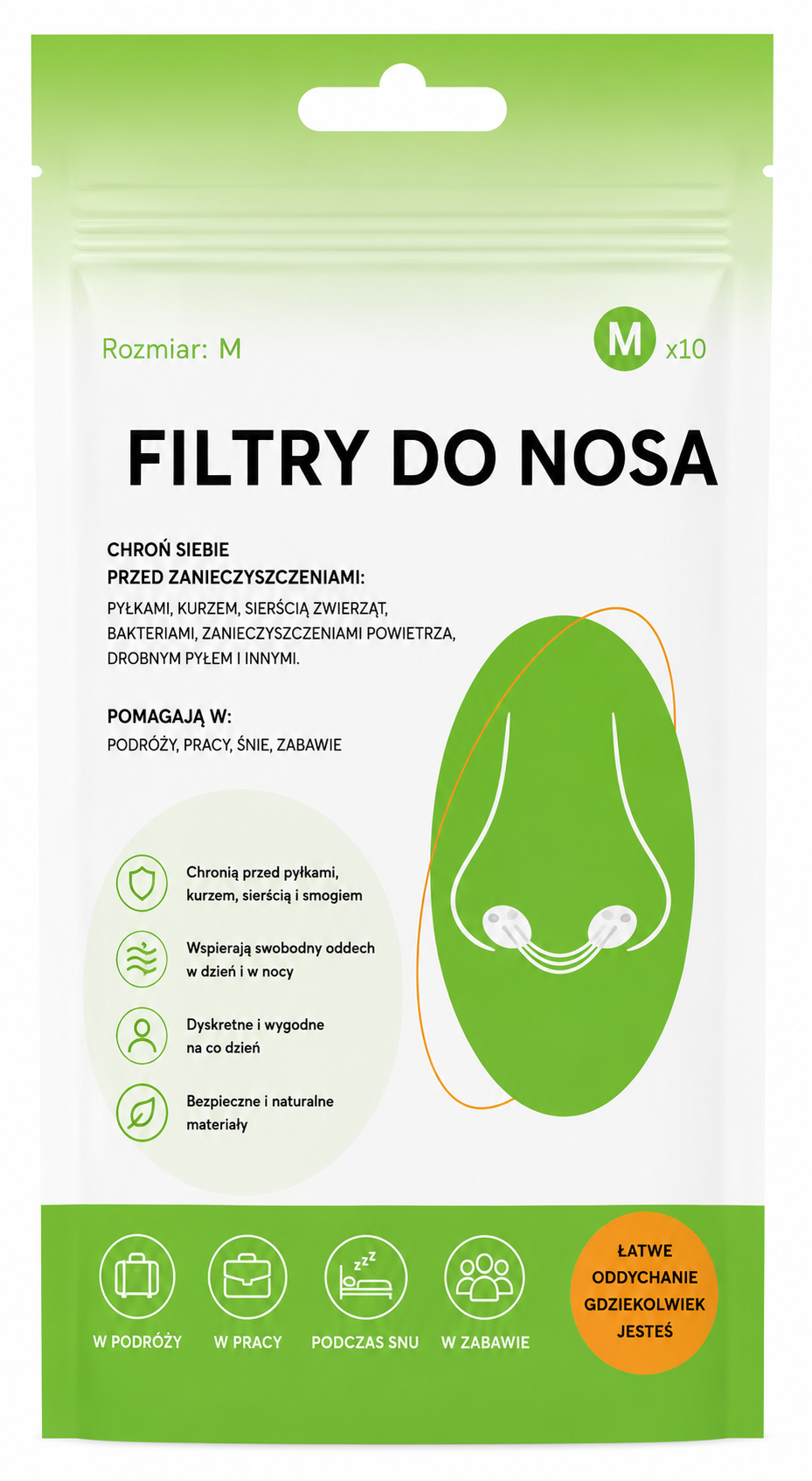 NOSIVO™ – Filtry do nosa – Czystszy oddech. Większy komfort. Oddychaj swobodnie każdego dnia.