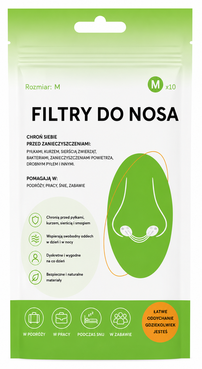 NOSIVO™ – Filtry do nosa – Czystszy oddech. Większy komfort. Oddychaj swobodnie każdego dnia.
